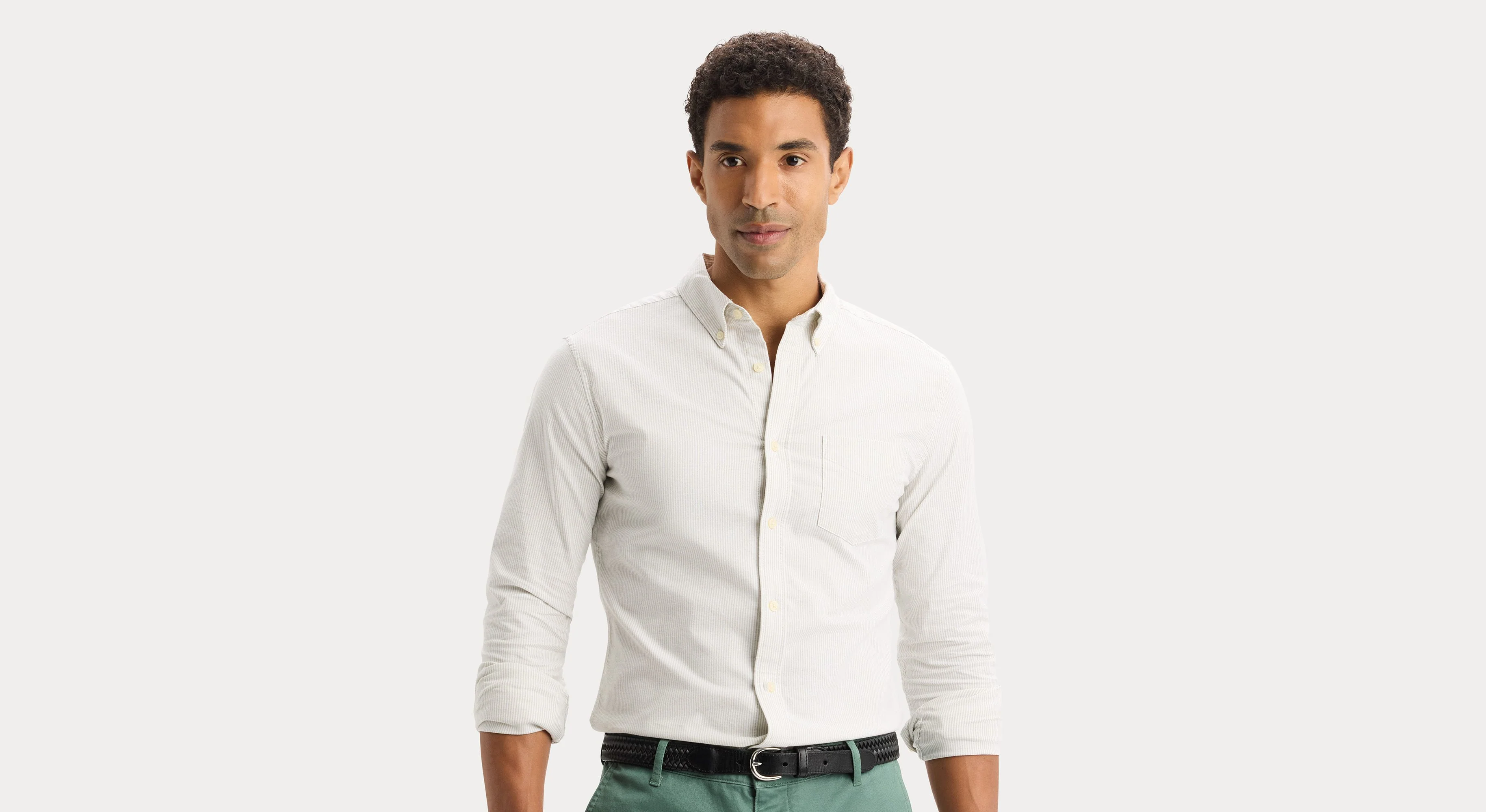 2 Button Collar Shirt, Slim Fit - Image 3