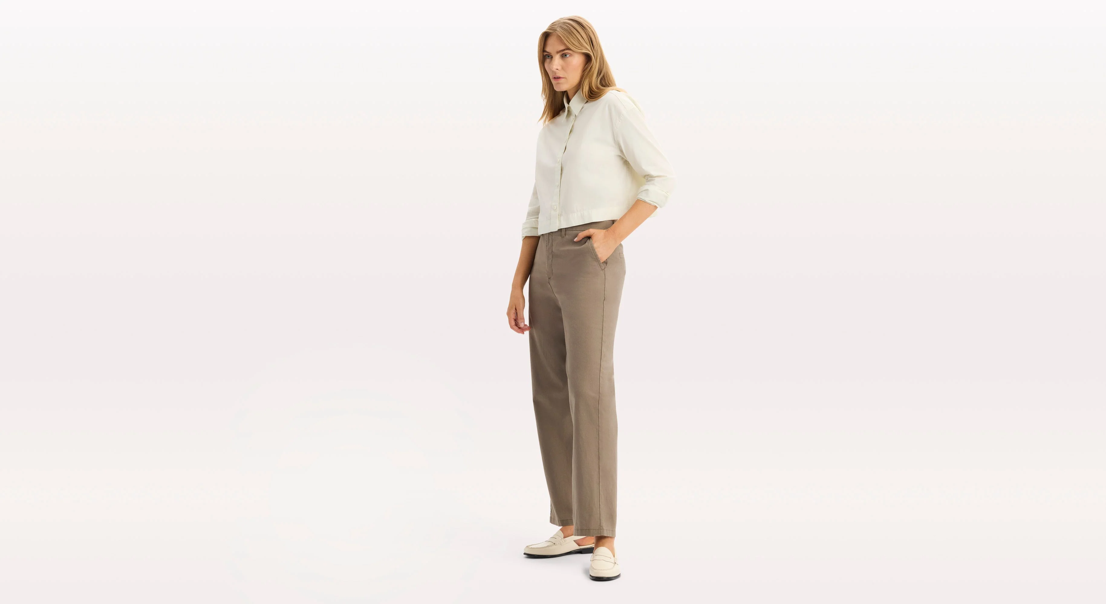 Boxy Cropped Shirt, Relaxed Fit - Image 4