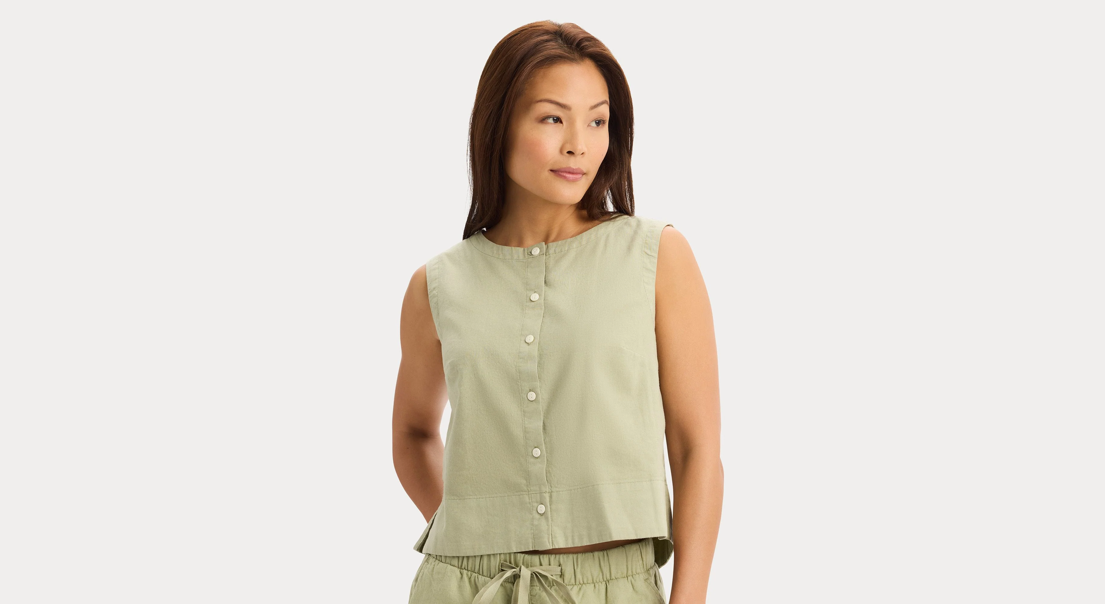 Button-Front Tank, Regular Fit - Image 3