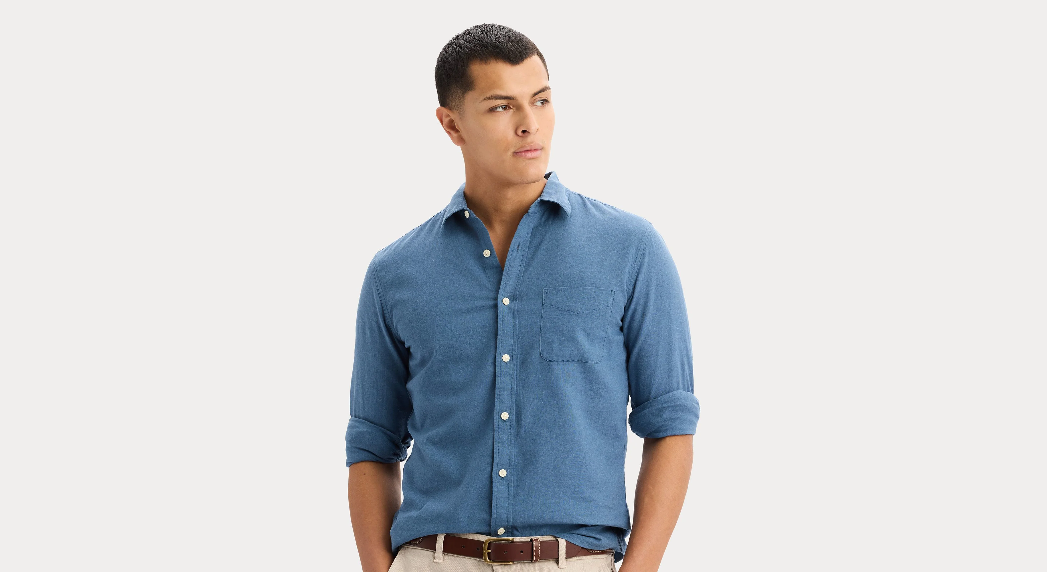 Icon Button Up Shirt, Slim Fit - Image 3