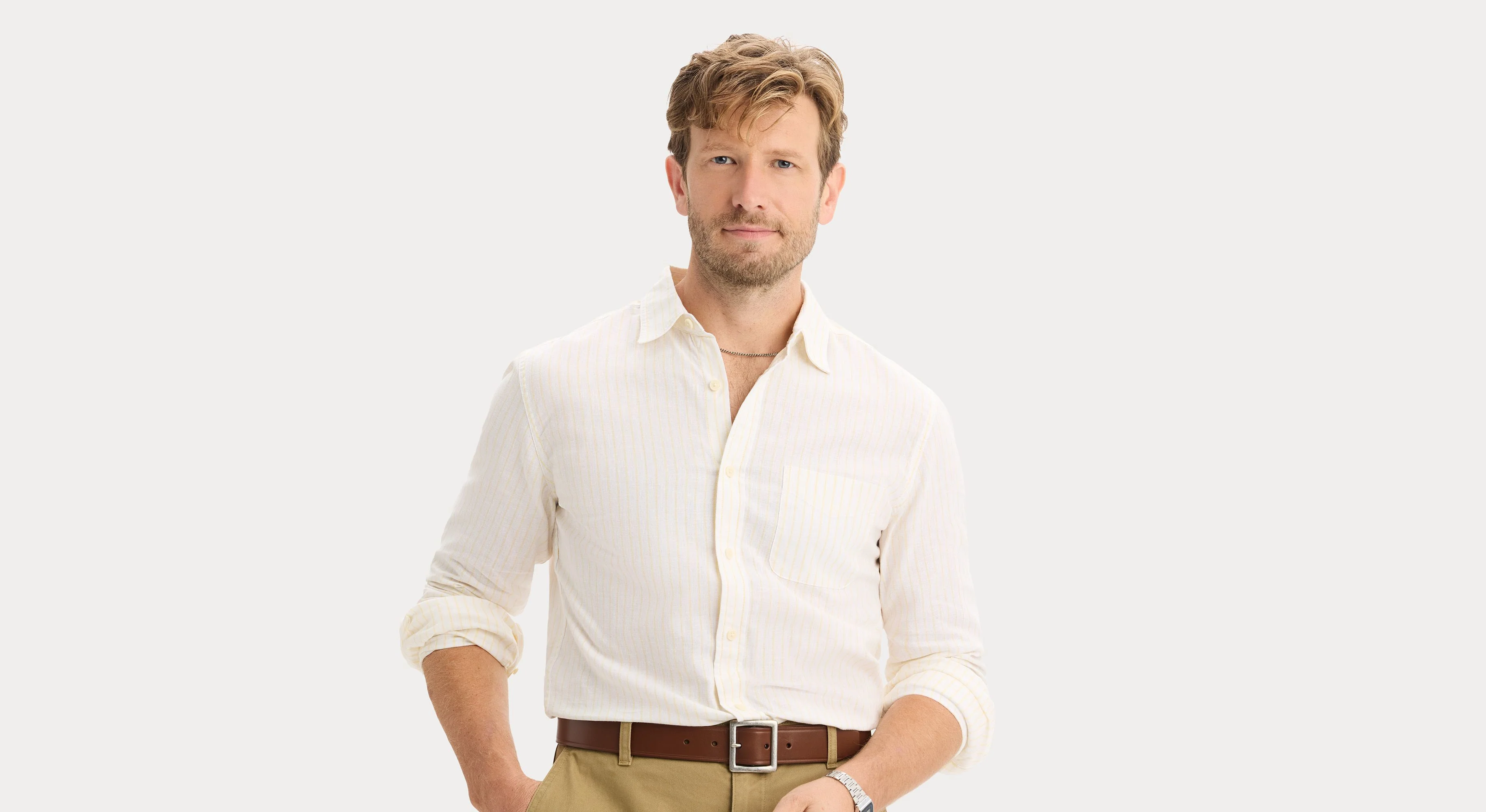 Icon Button Up Shirt, Slim Fit - Image 3