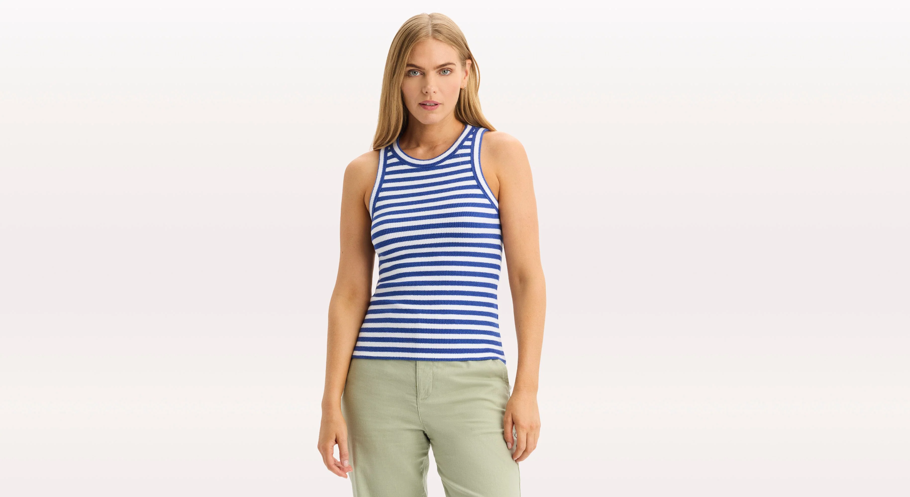 Rib Tank with Loft Knit, Slim Fit