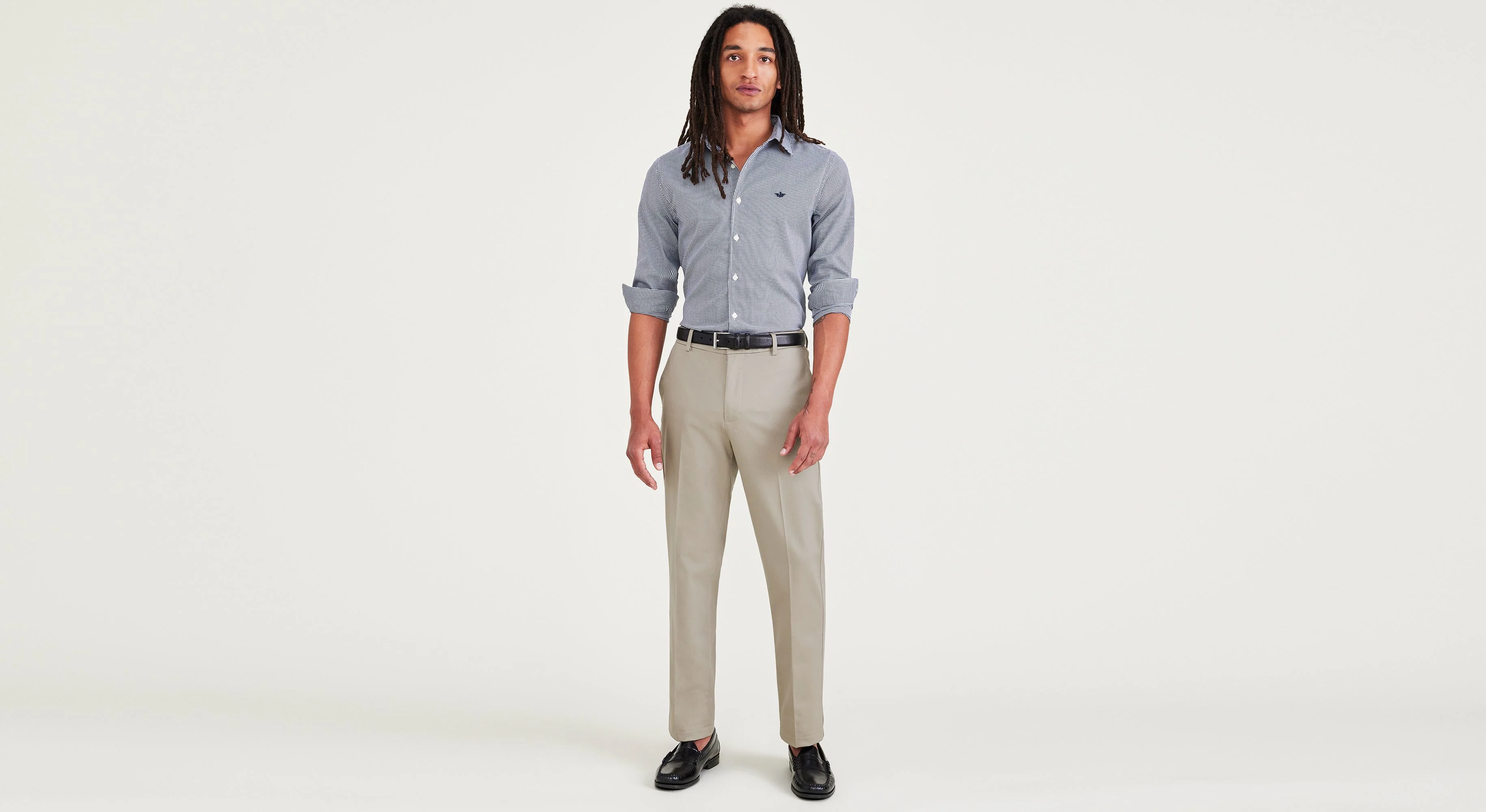 Signature Iron Free Khakis, Creased, Slim Fit with Stain Defender®