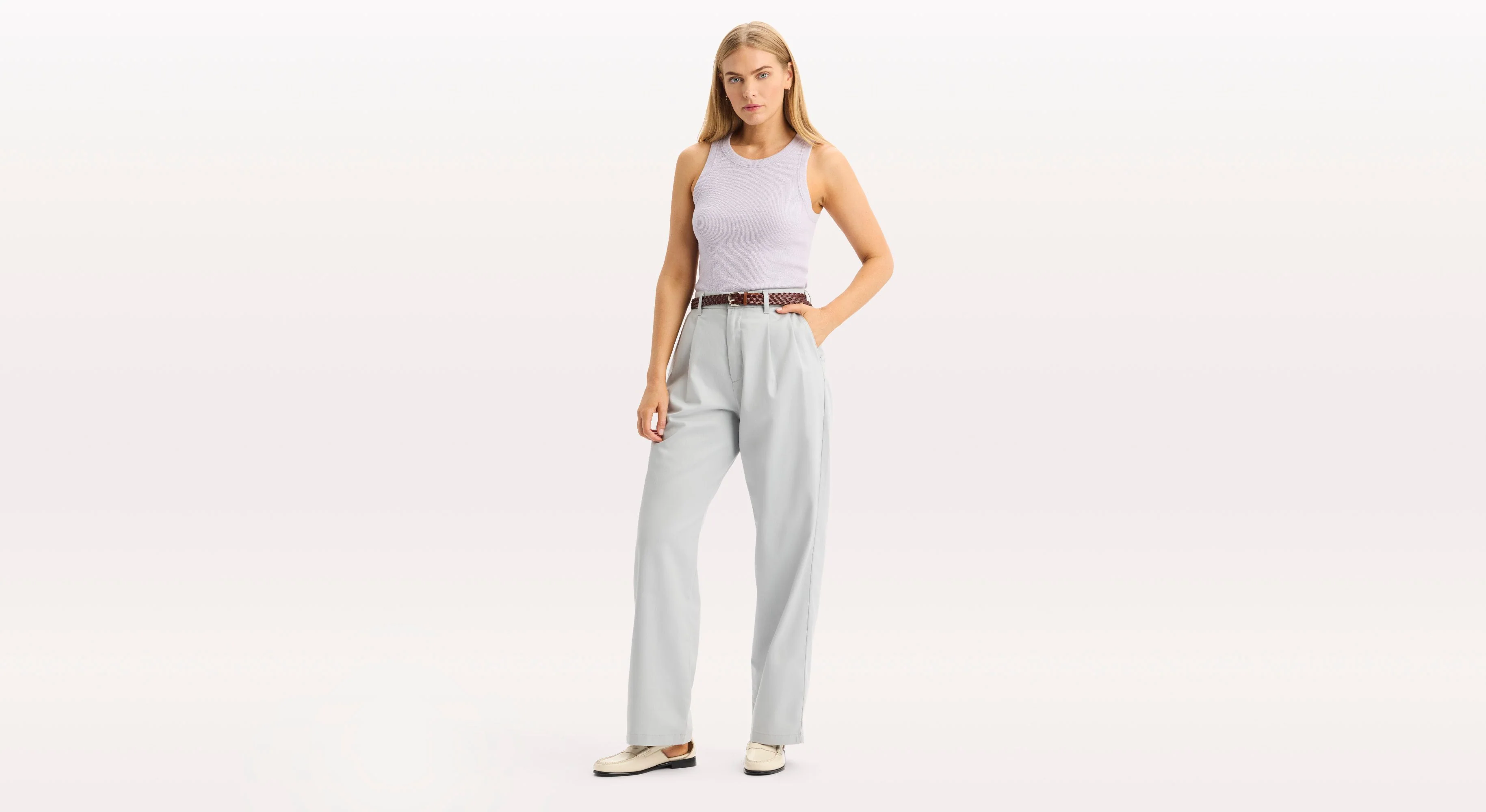 Signature Iron Free Khakis, High Wide with Stain Defender® - Image 4